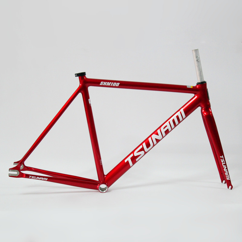 津波 SNM100 フレームセット 700C アルミ固定ギアフレームとフォーク