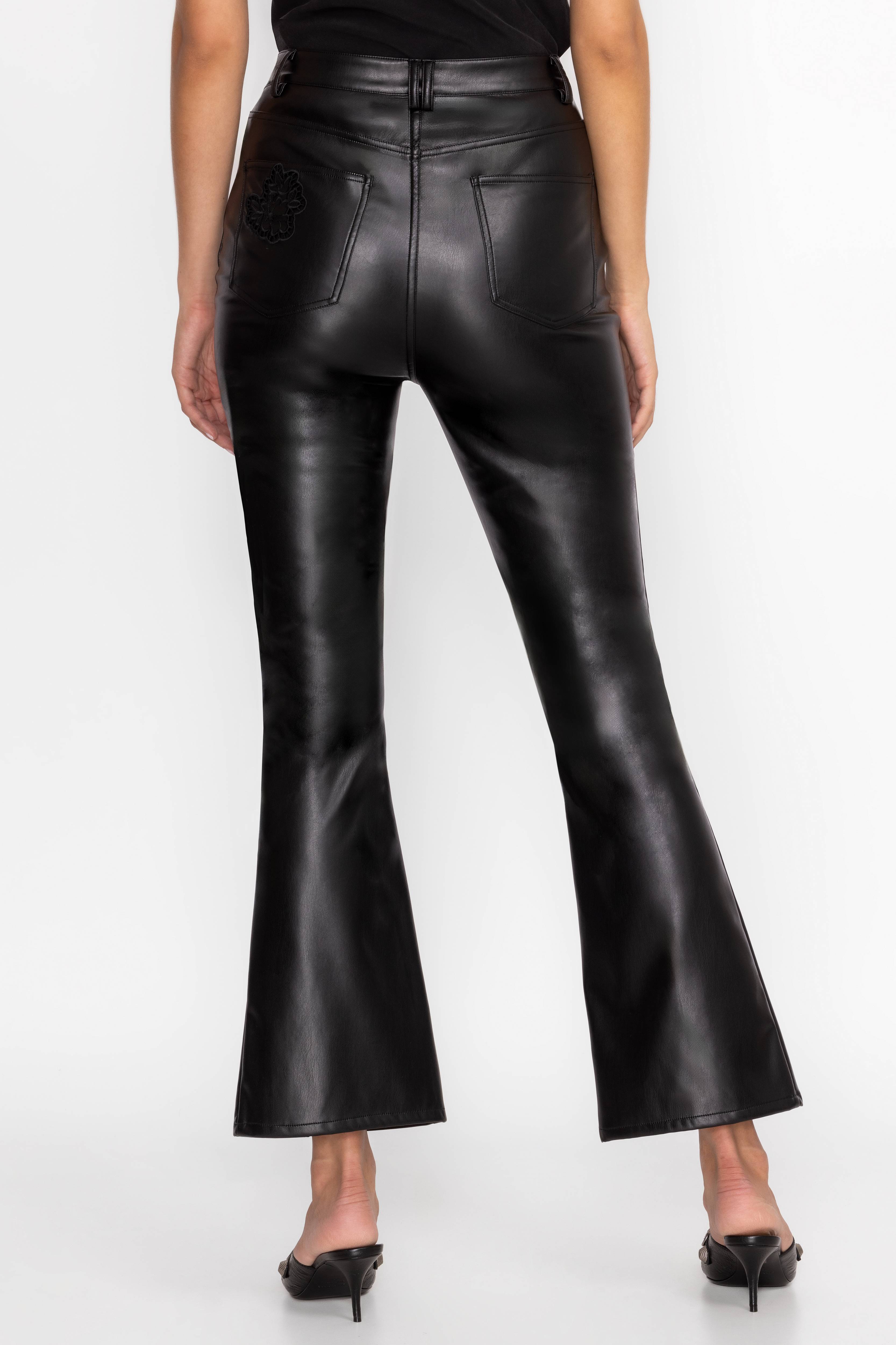 Buy THE SLIT FLARE VEGAN LEATHER PANT | Johnny Was