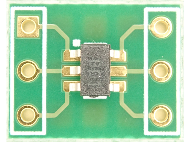 SOT23変換基板 裏面パターン付 金フラッシュ: 基板・ブレッドボード