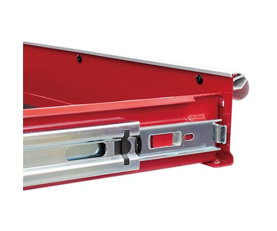 3-611-05 ローラーキャビネット（ドア付タイプ） 670×460×960mm 赤 SRC