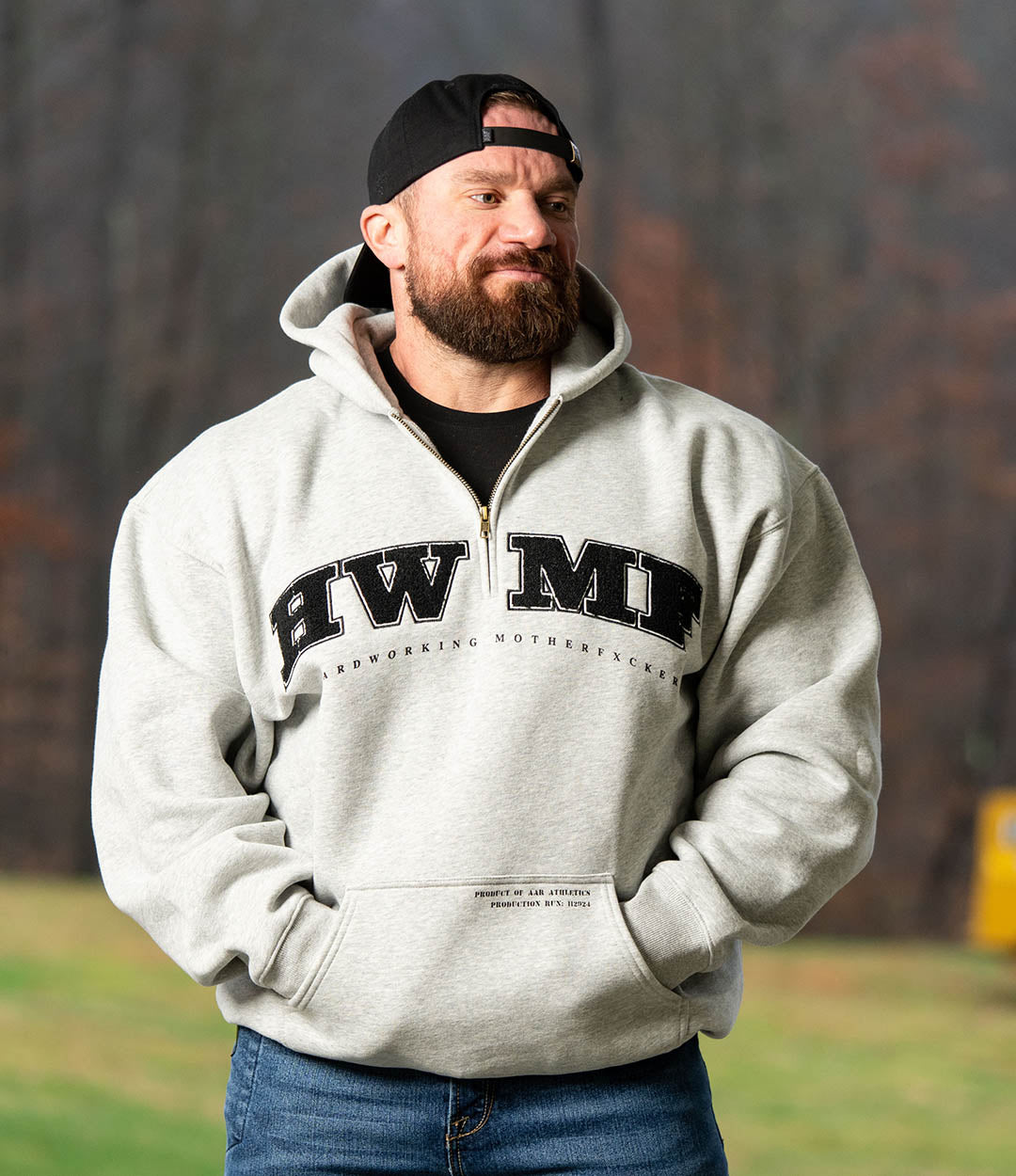 Heather HWMF Plush Hooded Quarter Zip – All American Roughneck