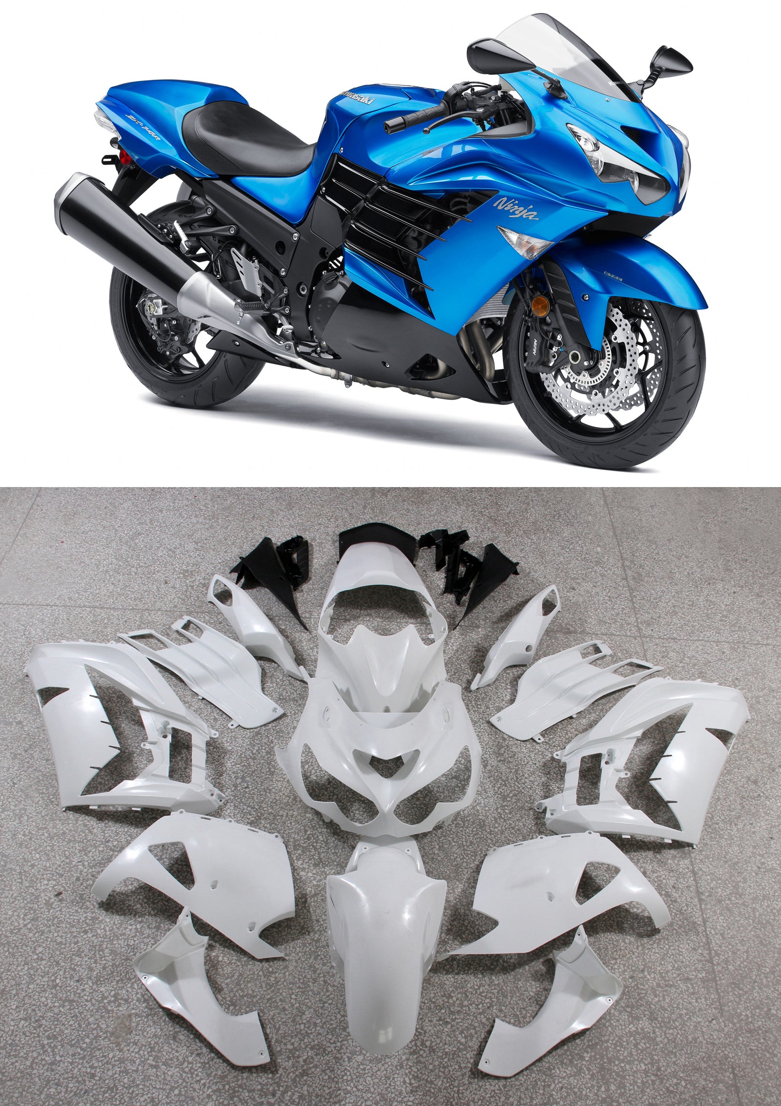 Amotopart フェアリング Kawasaki ZX14R (2012-2022) フェアリングキット
