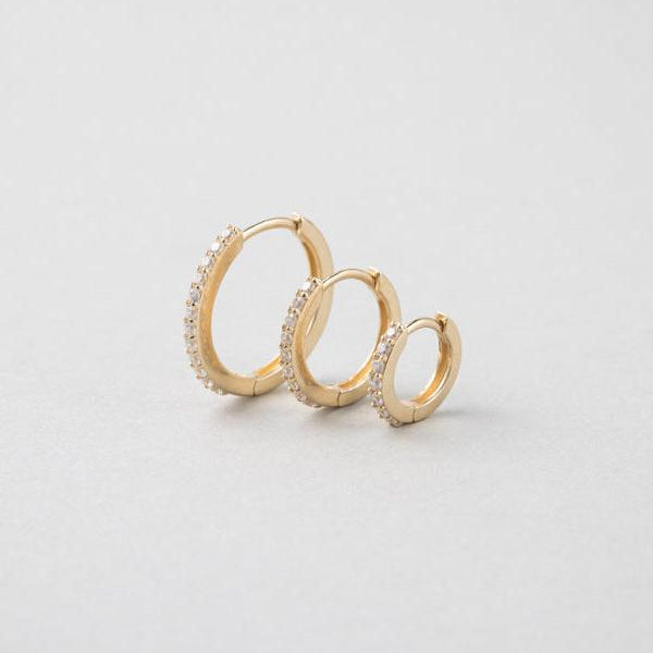 サイズ追加】 K14 フラット ストーン ワンタッチ ピアス [シングル