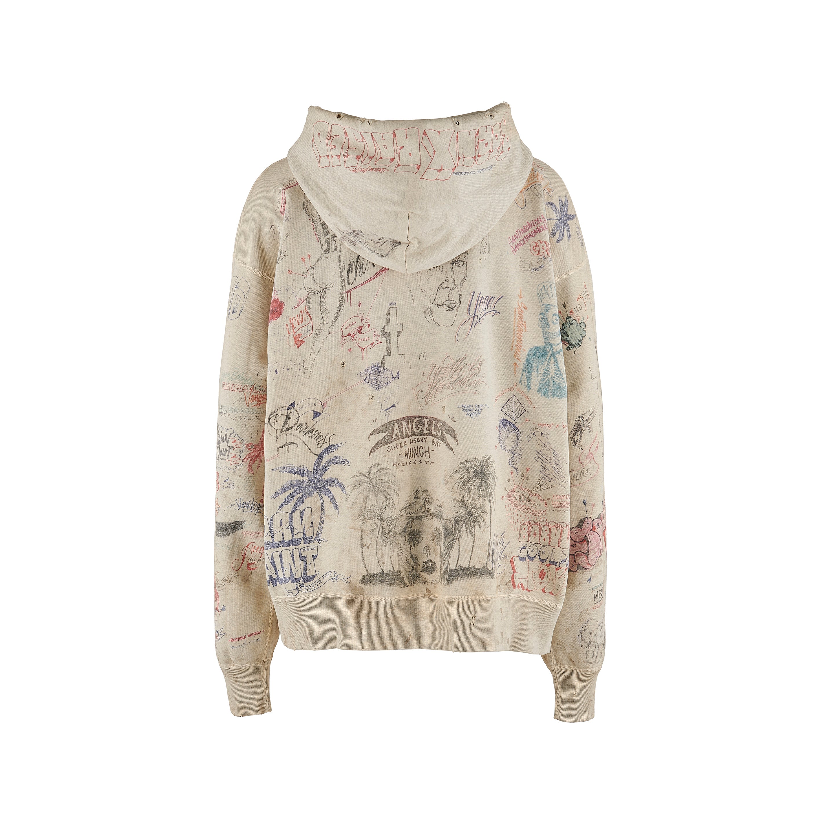 SAINT MICHAEL x BORN X RAISED HOODIE ' LA ' -COLLABORATION