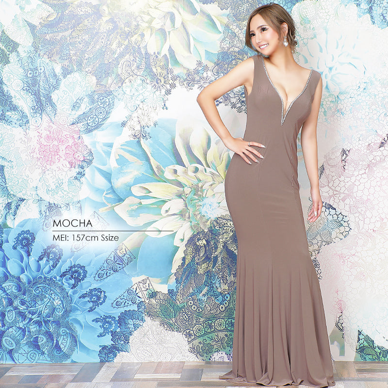 バックビジューデザインロングドレス]AngelR(エンジェルアール