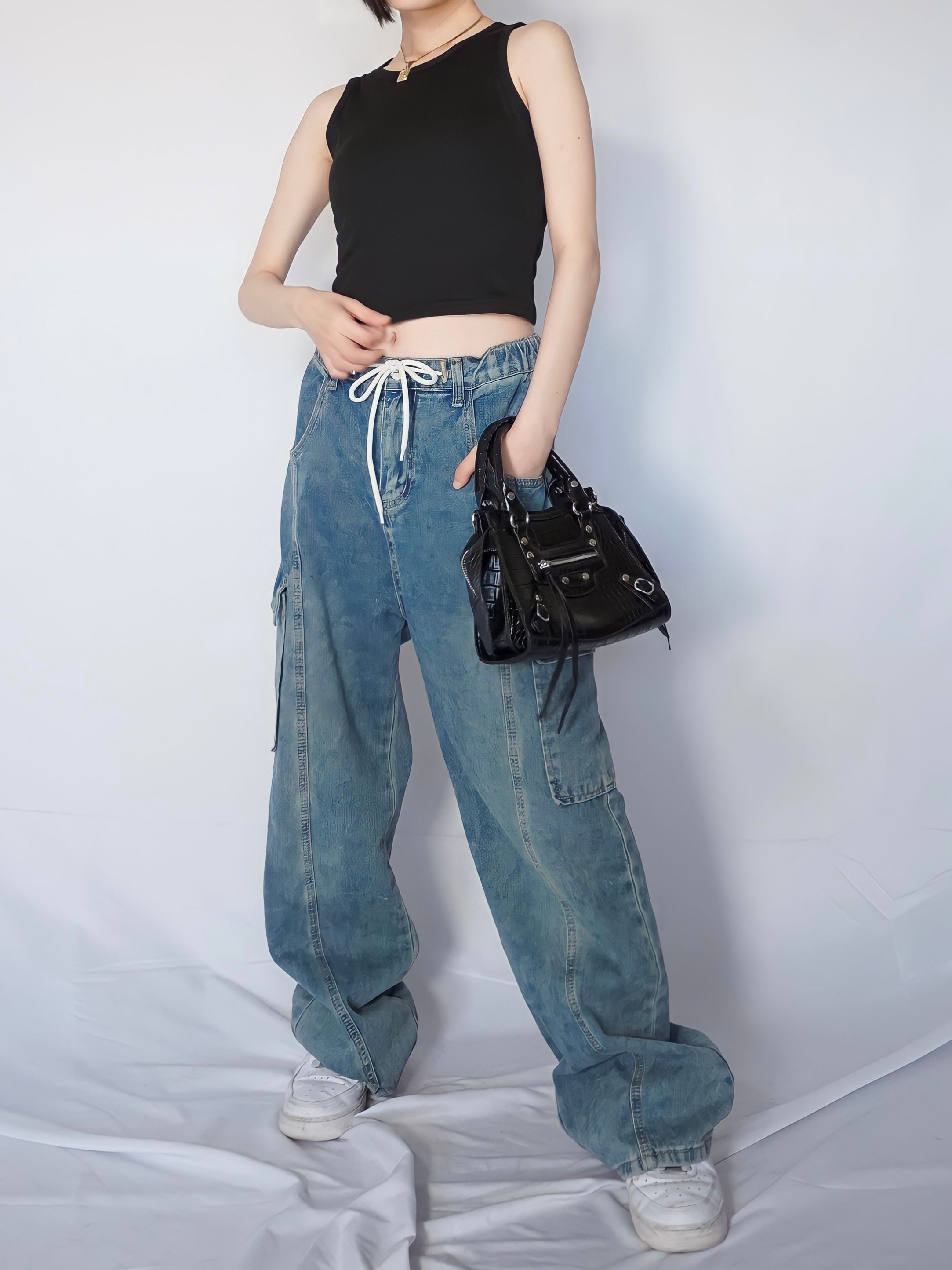 Solid tank top（BLACK） – ANIEND