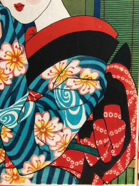 大型☆戦前・戦後 中原淳一作 錦絵情緒 版画? 舞妓 芸子 大型 たて