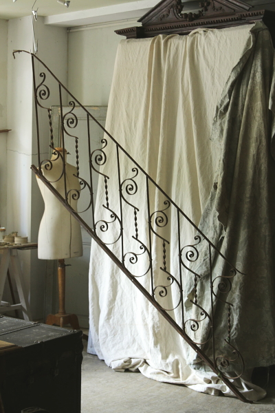 アンティークフェンス フランス ロートアイアン鉄柵 階段 【Antiques