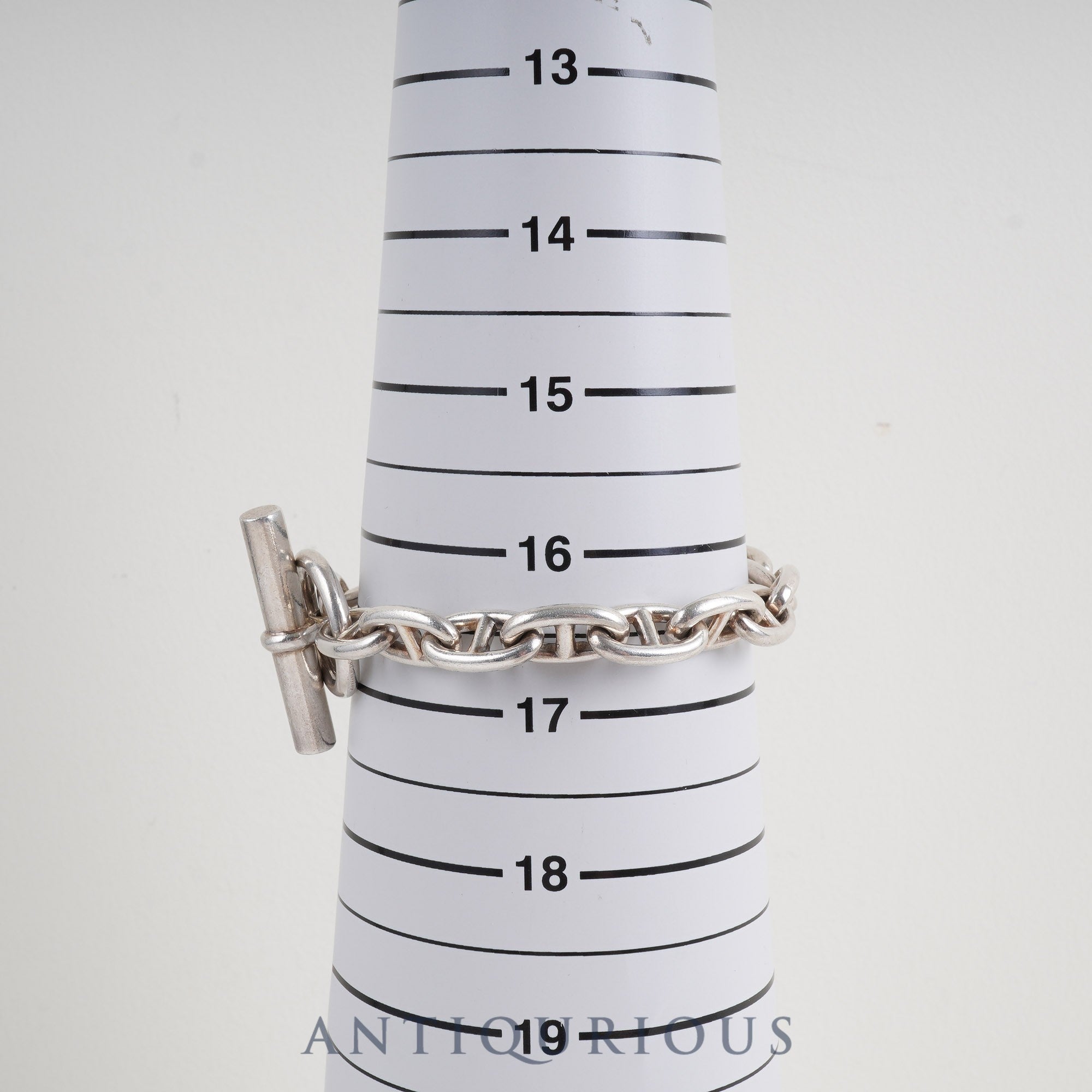 エルメス ブレスレット シェーヌダンクル MM 16コマ SV925 筆記体