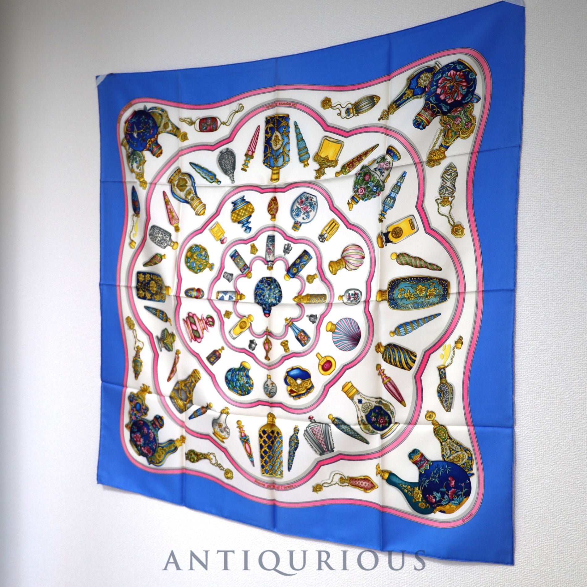 エルメス スカーフ カレ90 香水瓶 SILK100% | 東京銀座のヴィンテージ