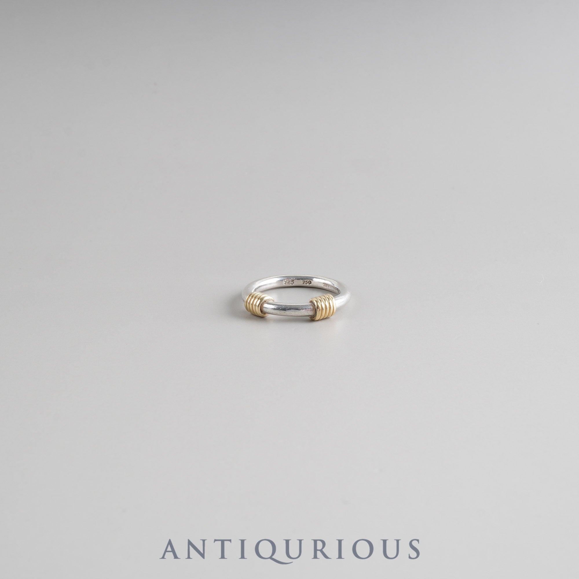 ティファニー リング バンド ウィズ 2ワイヤー コンビ SV925/750 約7.5