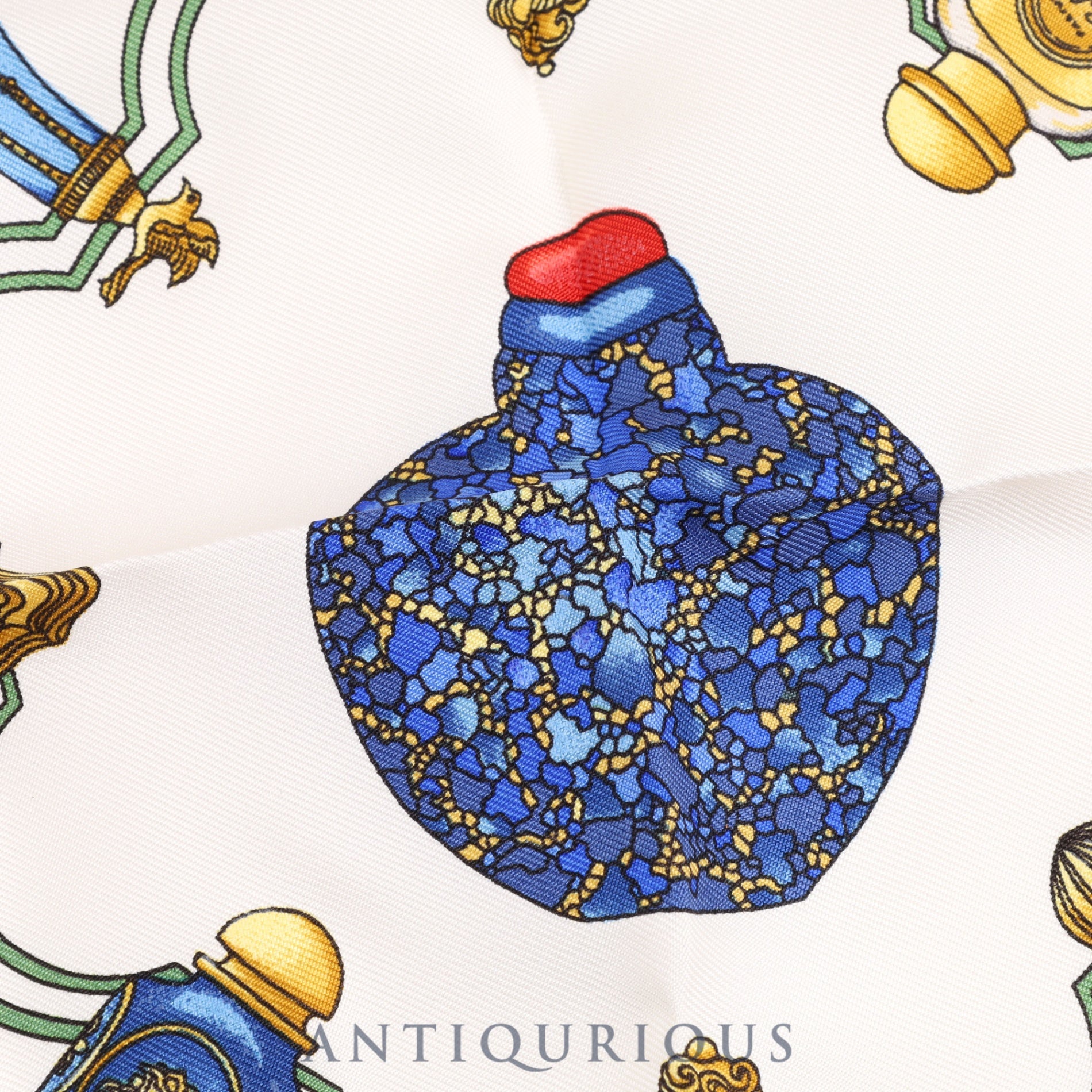 エルメス スカーフ カレ45 QU IMPORTE LE FLACON 香水瓶 SILK100