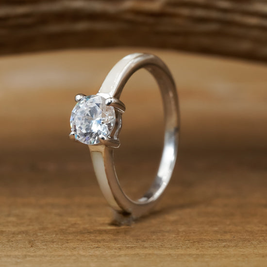 The Saint Clair | 925 Sterling Silver Mother of Pearl Engagement