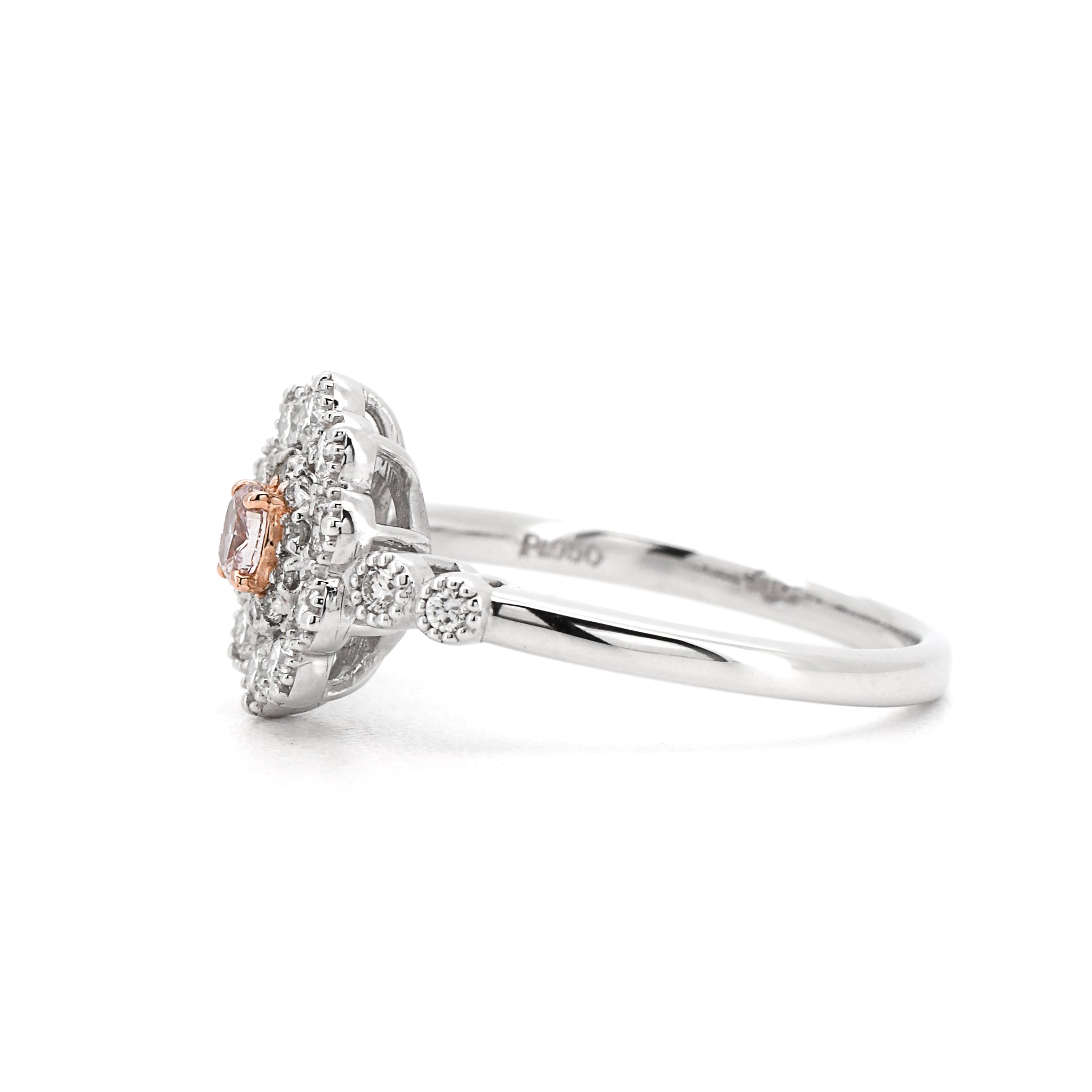 ピンクダイヤモンド リング FANCY LIGHT PINK Pt950 プラチナ 鑑定書付き