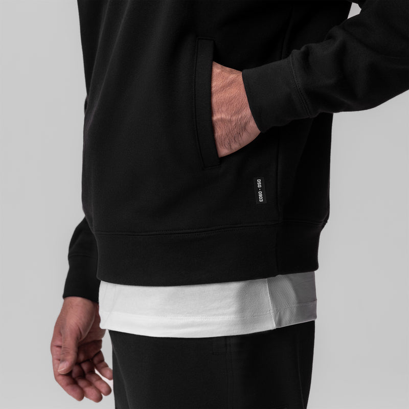 0903. Tech-Terry™ Paneled Quarter Zip - Black 