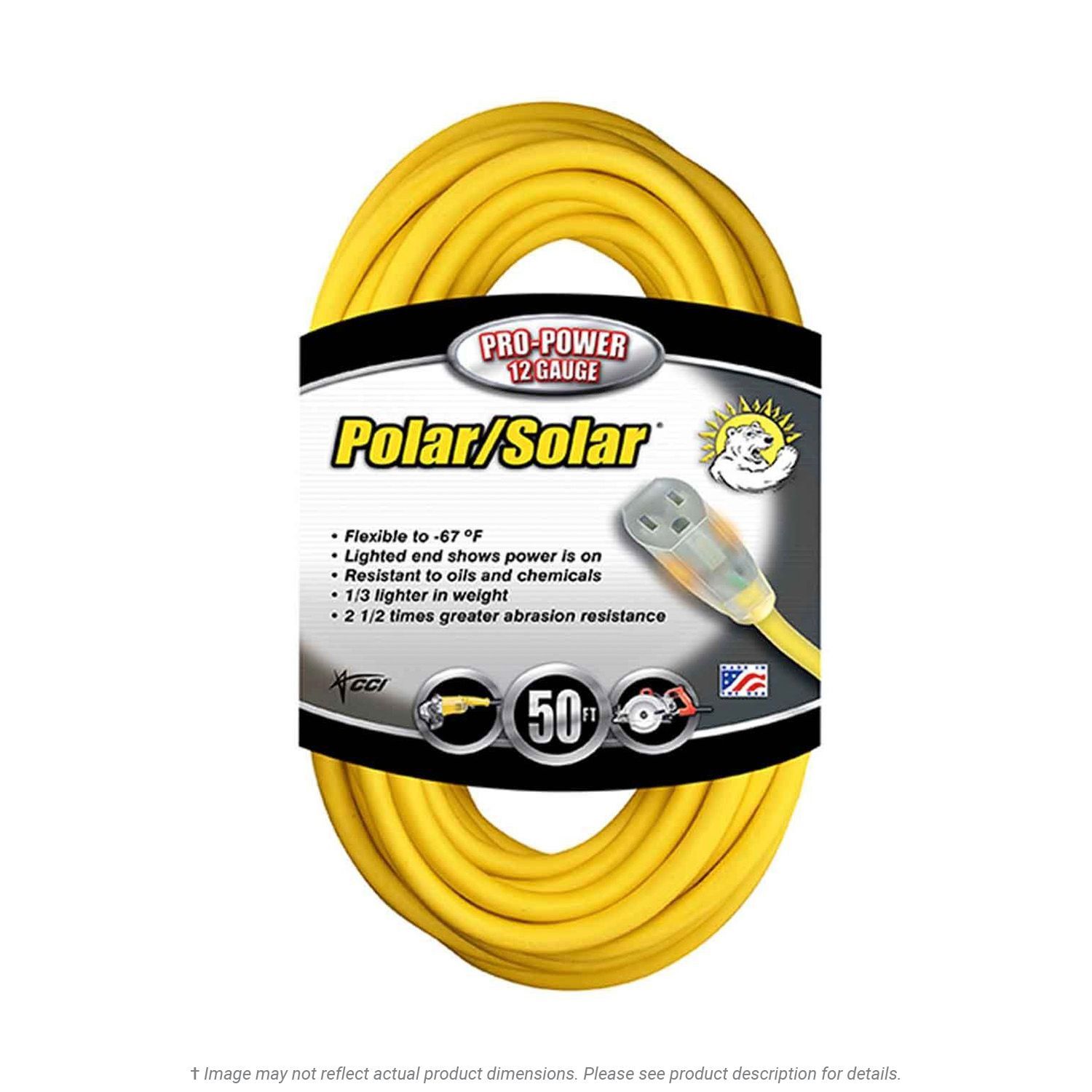 Polar Solar Plus 12 Gauge Extension Cord 50 ft. | K.L. Jack