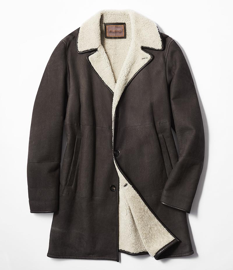 Ruffo ルッフォ ムートン コート モッズ ブラウン 48 Ruffo ルッフォ