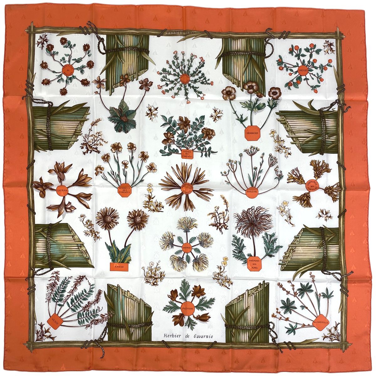 エルメス HERMES カレ 90 Herbier de Gavarnie ガヴァルニー圏谷の