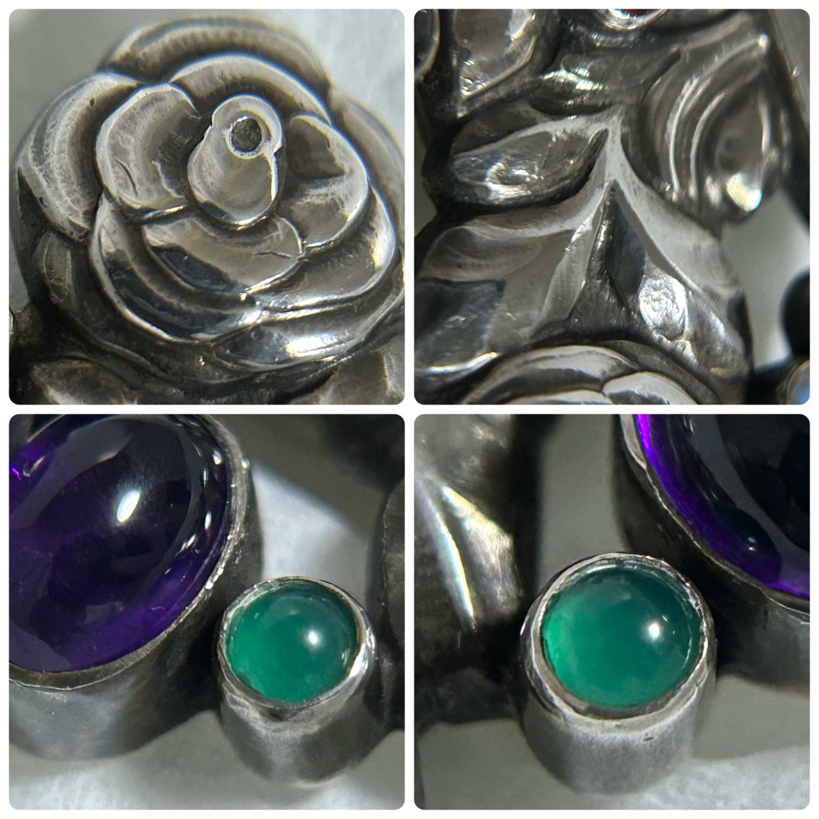 使用感大】ジョージジェンセン ブローチ 67 花かご AG925 Georg Jensen