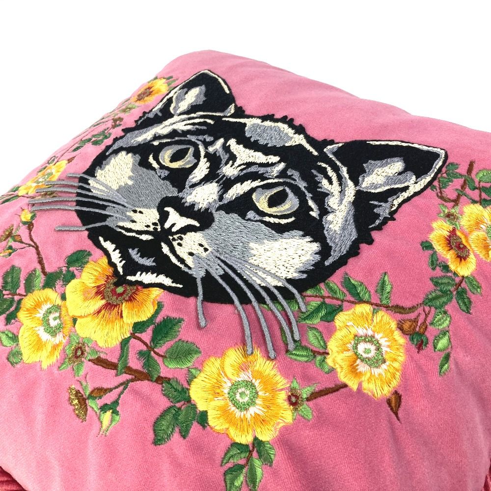 GUCCI グッチ クッション フローラ キャット 猫 花柄 482722