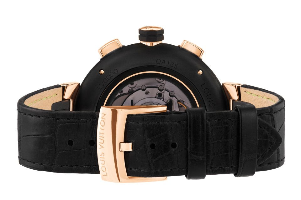 ルイ·ヴィトン「タンブール クロノグラフ ダミエ·グラフィット