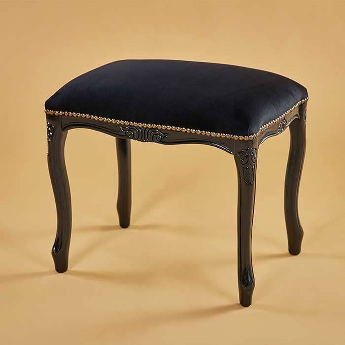 イタリア製猫脚スツール ストライプ (茶枠)【グリーン/ピンク/レッド