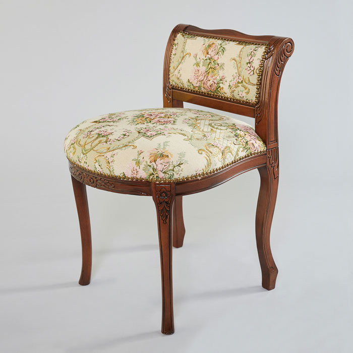 イタリア製猫脚スツール レオパード柄 (茶枠・黒枠) | 輸入家具