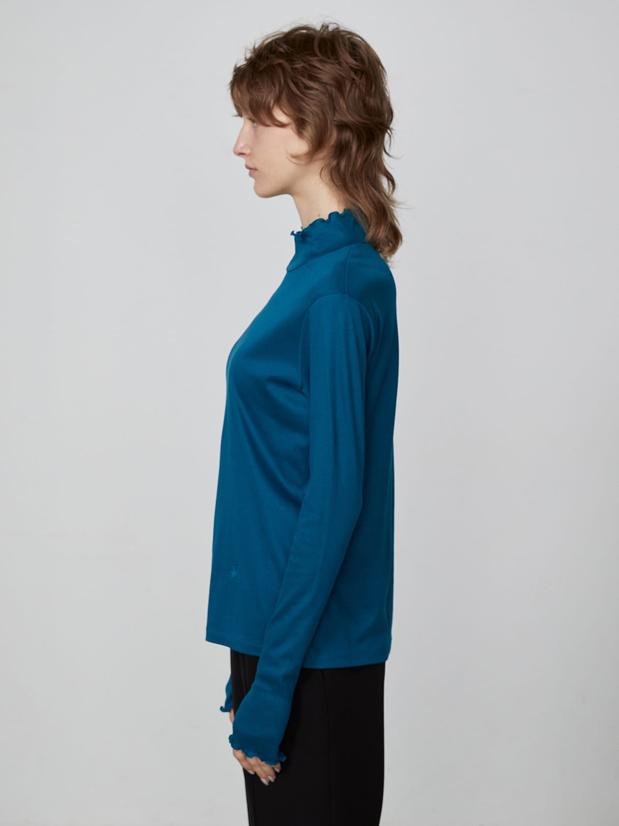 ハイネックメローカットソー