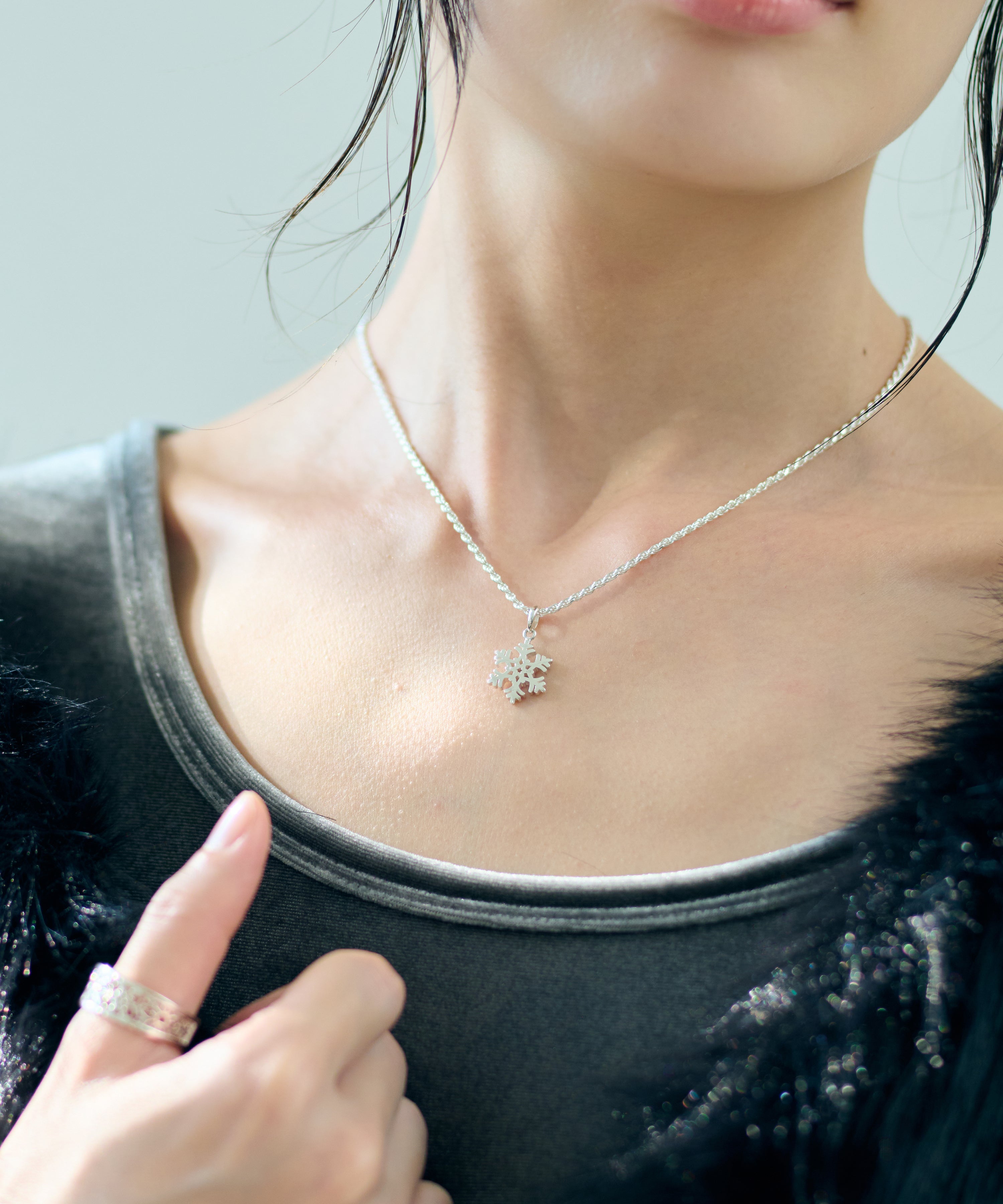 シルバー ネックレス スノーモチーフ sv925 – AQUA SILVER