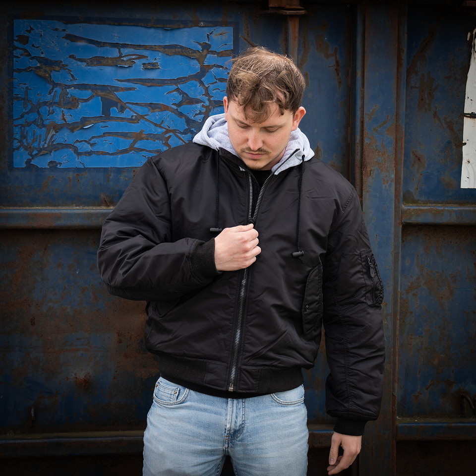 Fostex MA-1 Hooded Bomberjacka - Svart - Bomberjackor