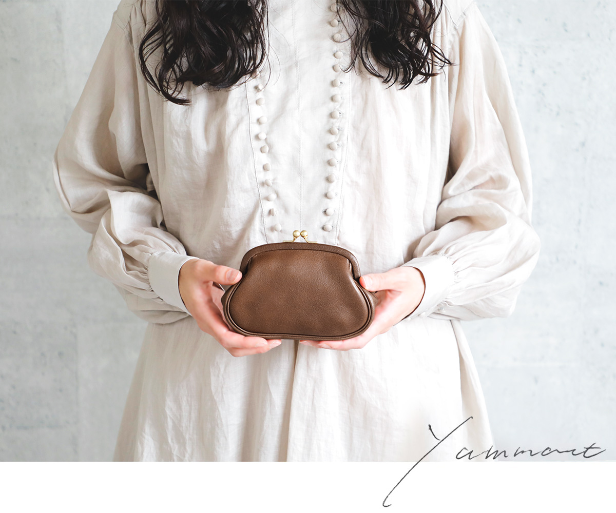 Yammart ヤマート カウレザーがま口財布 gama-purse