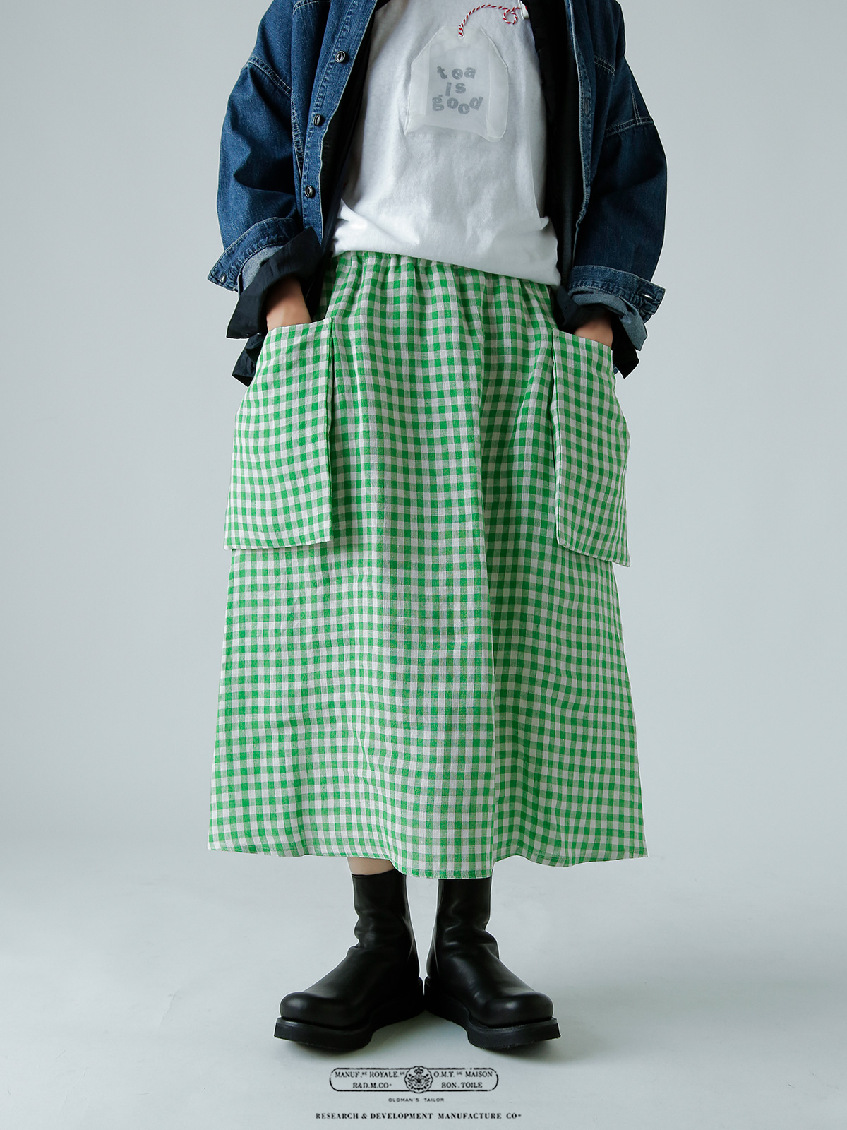 R & D.M.Co- オールドマンズテーラー リネン ギンガムチェック