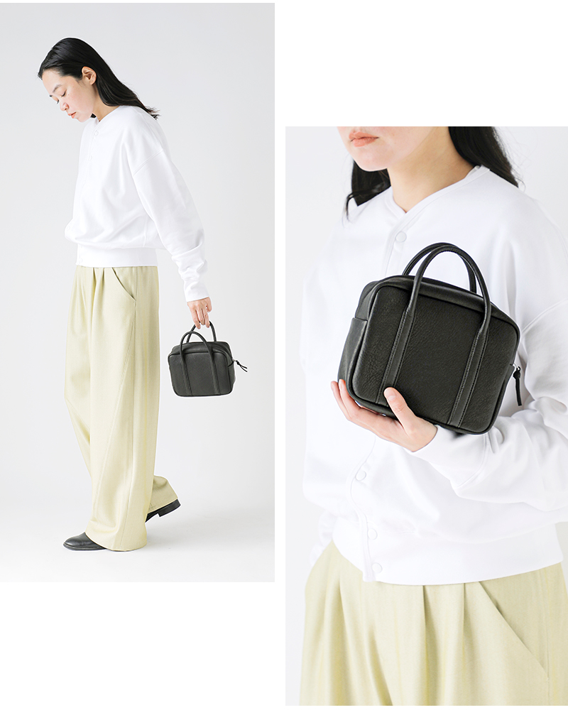 Aeta アエタ ディアレザー スクエア ボストン ミニ バッグ “SQUARE