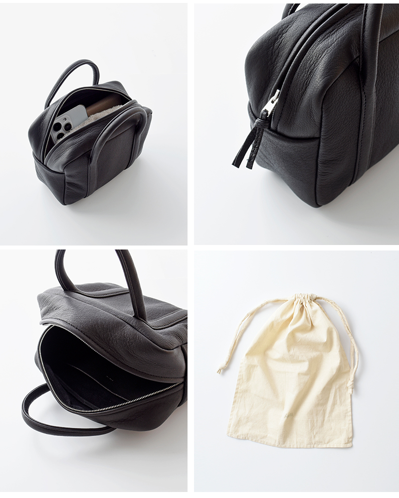 Aeta アエタ ディアレザー スクエア ボストン ミニ バッグ “SQUARE