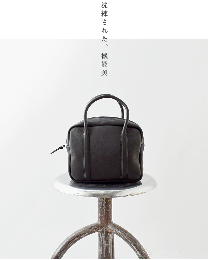 Aeta アエタ ディアレザー スクエア ボストン バッグ Sサイズ “SQUARE