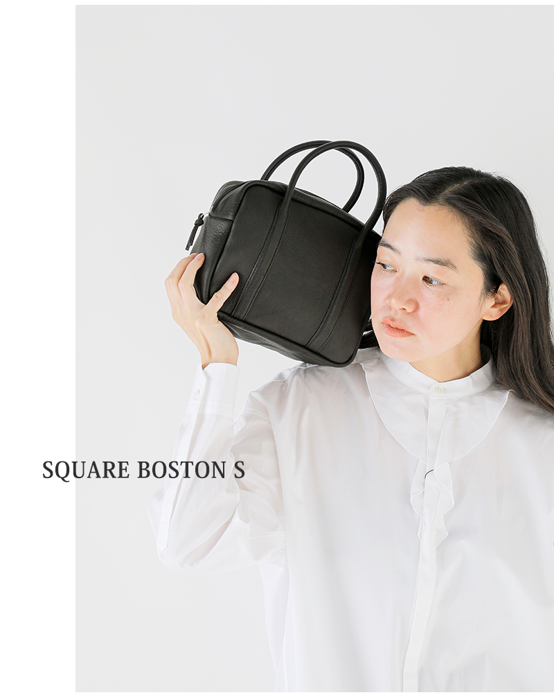 Aeta アエタ ディアレザー スクエア ボストン バッグ Sサイズ “SQUARE