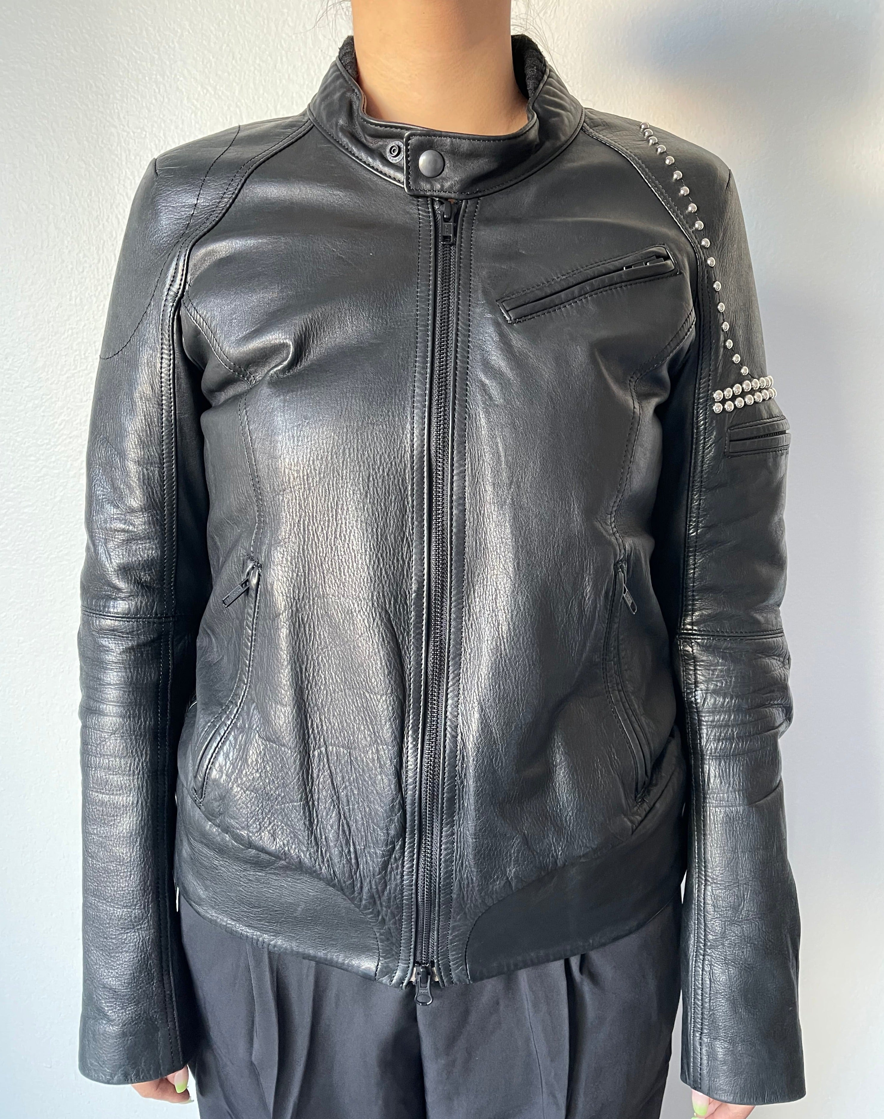 L.G.B. (Le Grand Bleu) SS-Riders Studded Padded Elbow Leather Moto