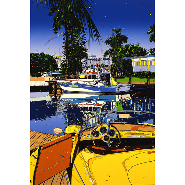 鈴木英人 イラスト版画作品｜「君住む楽園」 1997年 シルクスクリーン