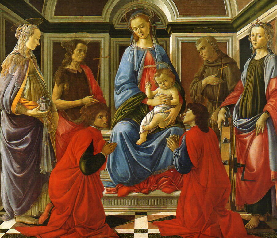 サンタンブロージョの祭壇画 ボッティチェリ 西洋絵画美術館