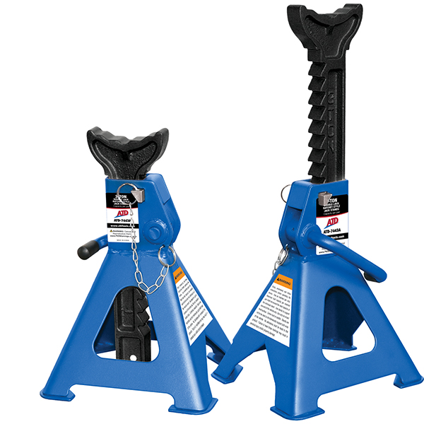 ATD 3-Ton Double Lock Ratchet Style Jack Stands - ATD-7443A - ATD