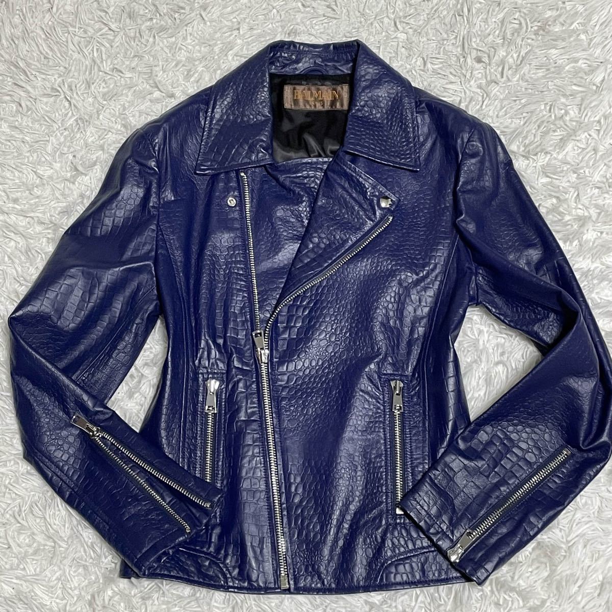 定価85万☆未使用級☆幻の一点物☆バルマン/BALMAIN クロコダイル型
