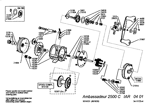 部品番号図の紹介｜Fishing Tools“Avail”オンラインショップ