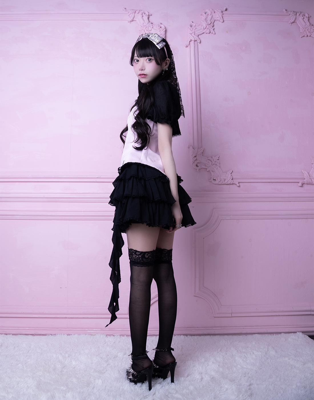 Ruffle frill ribbon tiered skirt – AVENCHUMU （アバンチュウム）