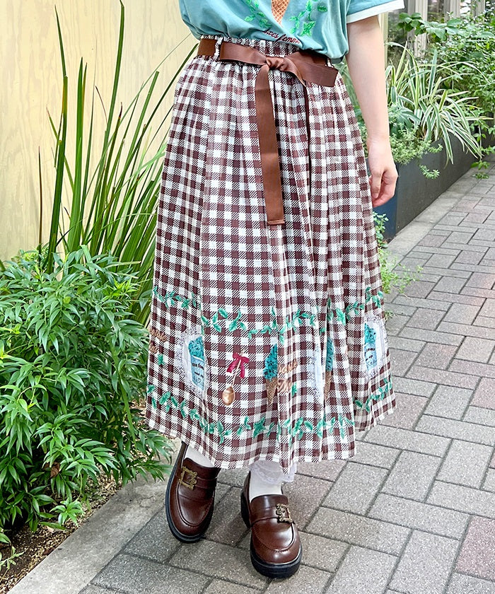 Chocolate Mint Print Skirt – axes femme from JAPAN