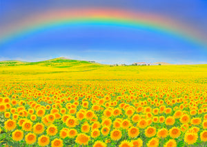 版画 絵画 ひまわりの丘1 スペイン・アンダルシア 風水画 風景画