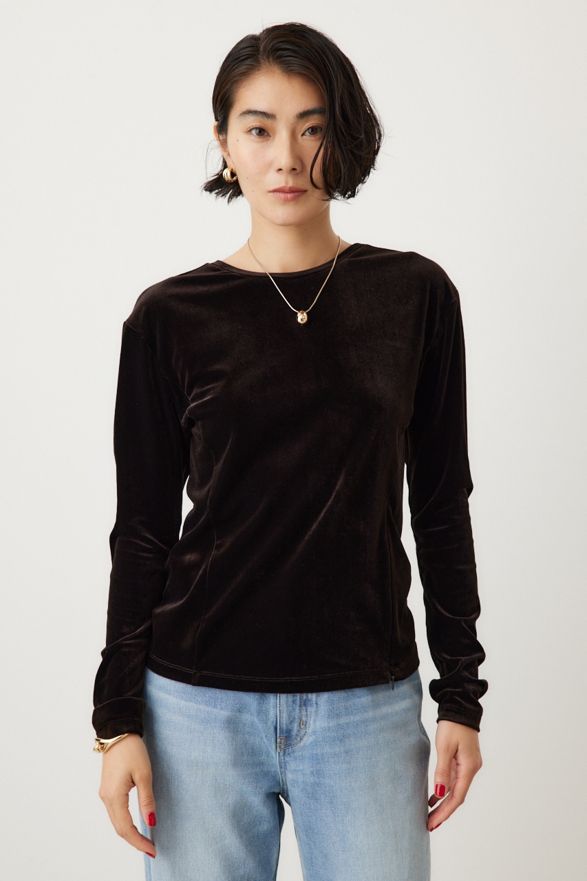 crie conforto】2WAYベロアトップス｜WOMEN｜254HAT80-070H｜AZUL BY