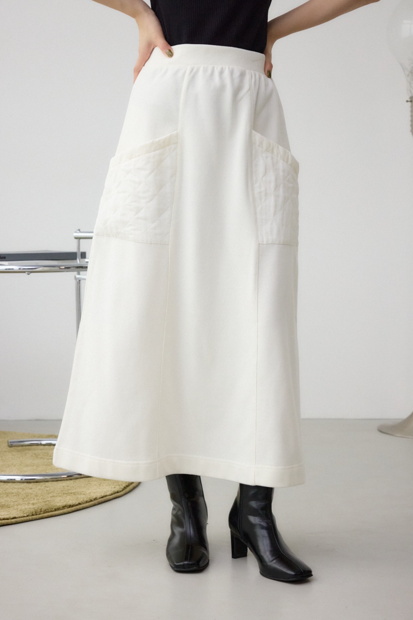 キルティングデザインカットスカート｜WOMEN｜250HAG81-078H｜AZUL BY