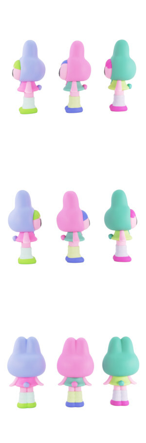 モニョチタポミチの「きゃろろんばにーず」をソフビ化、1月1日に発売