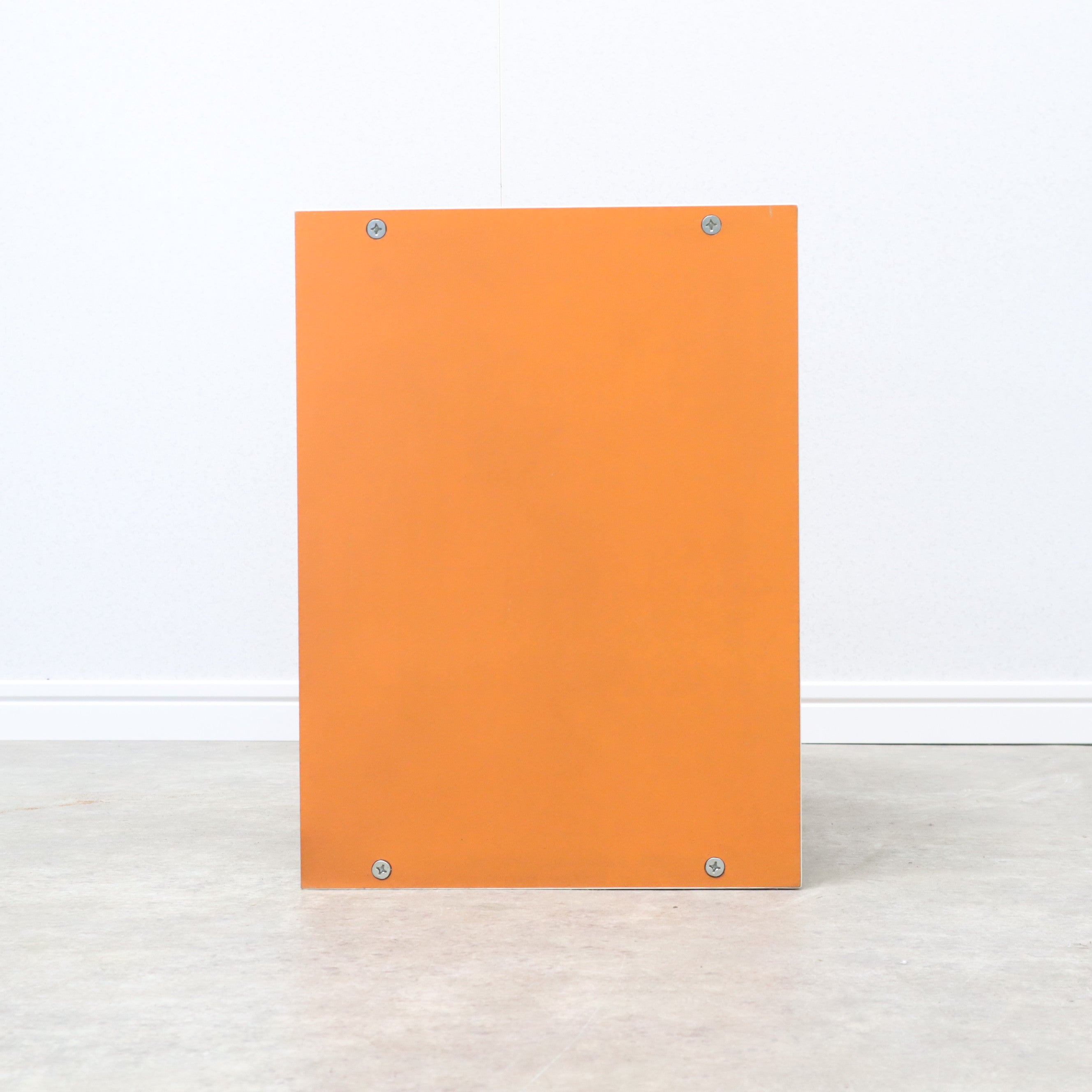 ガラス棚 オレンジ 昭和 レトロポップ 収納棚 コンパクト カラー