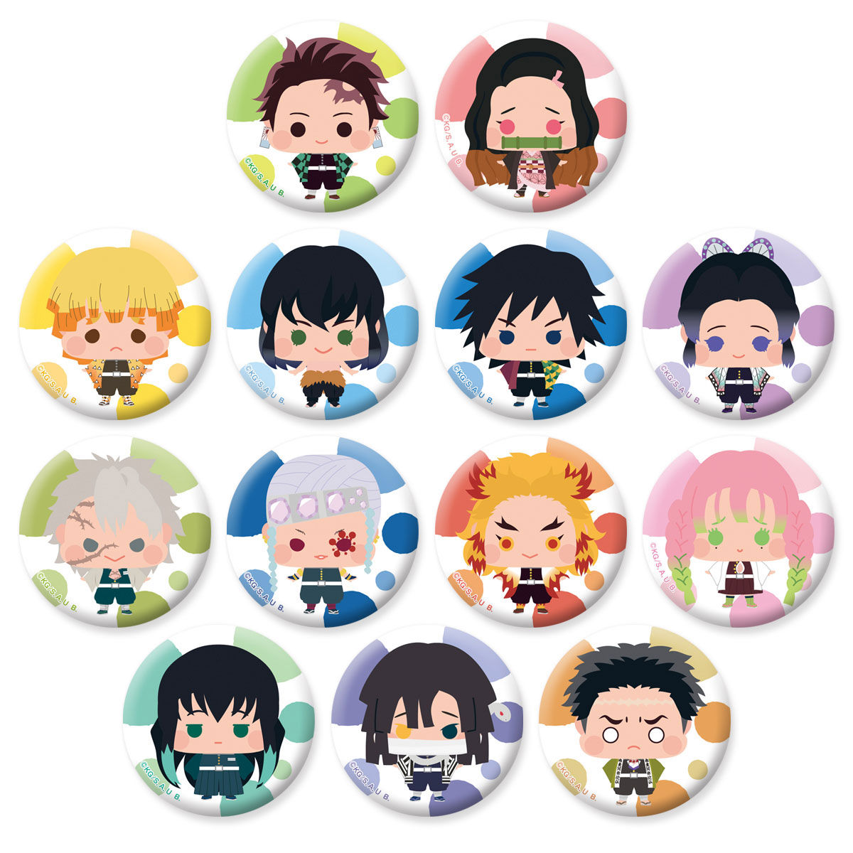 鬼滅の刃 ちぃきゃら トレーディング缶バッジ | ファッション